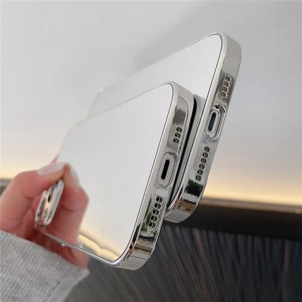 Luxury Plating Makeup Mirror Mobile Phone Case