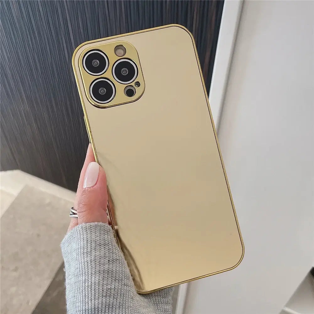 Luxury Plating Makeup Mirror Mobile Phone Case