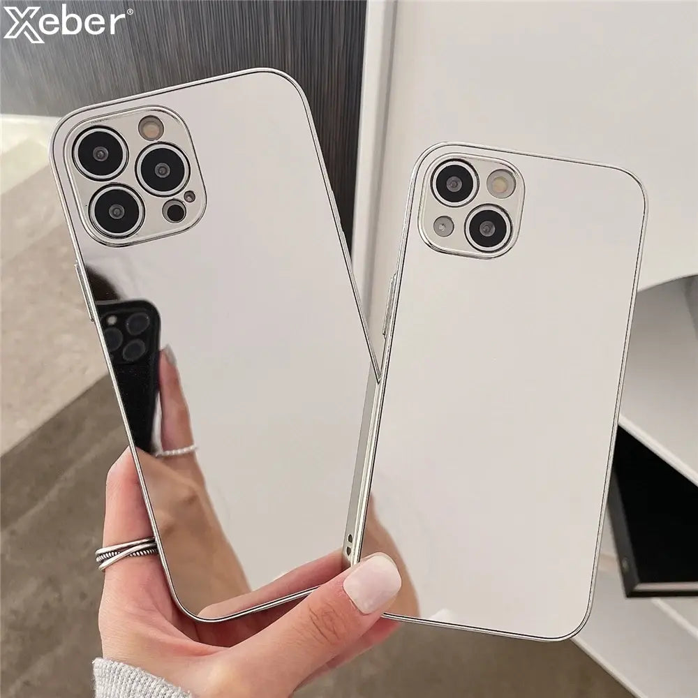 Luxury Plating Makeup Mirror Mobile Phone Case