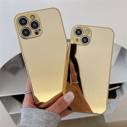 Luxury Plating Makeup Mirror Mobile Phone Case